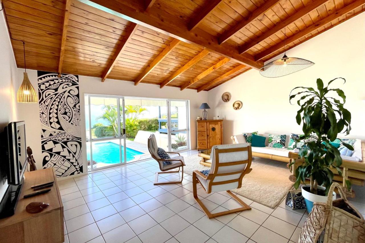 Villa Tiare Amazing View - Private Pool - 4 Bedrooms- Up To 7 Pers 普纳奥亚 外观 照片
